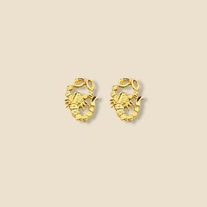 14K Solid Gold Scorpion Push Back Stud Earrings | Earrings By Tehrani Jewelry